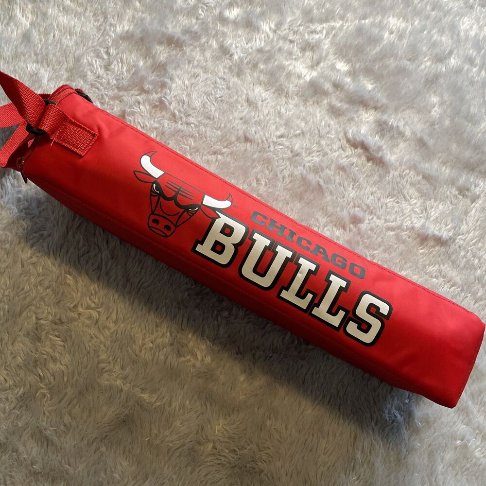 Vintage Chicago Bulls Cooler Bag Red The Joey Can Holder 90s Zipper Lightweight